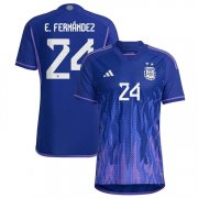 Argentina 3 Star 2022 Away Purple Enzo Soccer Jersey Football Shirt