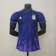 Argentina World Cup 2022 Away Purple Soccer Jersey Football Shirt (Player Version)