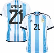 Argentina World Cup 2022 Home DYBALA Soccer Jersey Football Shirt