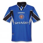 97-99 MANCHESTER UNITED AWAY BLUE RETRO SOCCER JERSEY SHIRT