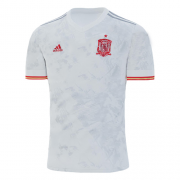 Spain Euro 2020 Away White Soccer Jersey Football Shirt