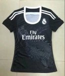 Women Real Madrid 14/15 Dragon Black Third Soccer Jersey