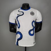 Inter Milan 21-22 Away White Snake Soccer Jersey Football Shirt (Player Version)