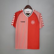 Denmark Retro Soccer Shirt 1986 Red Soccer Jersey