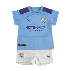 Kids Manchester City Home 2019-20 Soccer Suits (Shirt+Shorts)