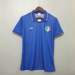 Italy FootBall Shirt 1990 Retro Blue Soccer Jersey