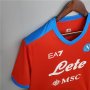Napoli 21-22 Away Red Soccer Jersey Football Shirt