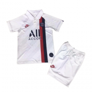 Kids PSG Third White 2019-20 Soccer Kit (Shirt+Shorts)