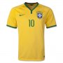 2014 Brazil #10 RONALDINHO Home Yellow Jersey Shirt