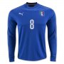 Italy LS Home 2016 MARCHISIO #8 Soccer Jersey