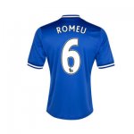13-14 Chelsea #6 Romeu Blue Home Soccer Jersey Shirt