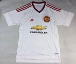 Manchester United 2015-16 White-Red Away Soccer Jersey
