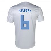 2013 Netherlands #6 Seedorf Away White Jersey Shirt