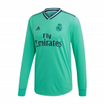 Real Madrid Away 2019-20 Green Long Sleeve Soccer Jersey Shirt