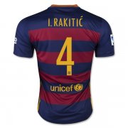 Barcelona Home 2015-16 I. RAKITIC #4 Soccer Jersey