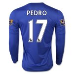 Chelsea LS Home 2015-16 PEDRO #17 Soccer Jersey