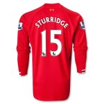 13-14 Liverpool #15 STURRIDGE Home Long Sleeve Jersey Shirt