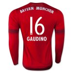 Bayern Munich LS Home 2015-16 GUADINO #16 Soccer Jersey