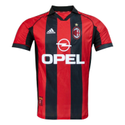 AC Milan 98-00 Red&Black Retro Soccer Jersey Shirt