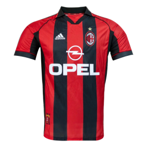 AC Milan 98-00 Red&Black Retro Soccer Jersey Shirt