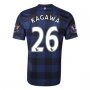 13-14 Manchester United #26 KAGAWA Away Black Jersey Shirt