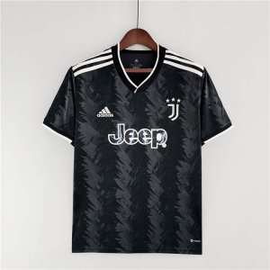 22/23 Juventus Away Black Soccer Jersey Football Shirt