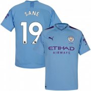 Manchester City Home 2019-20 Sané #19 Soccer Jersey Shirt