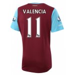 West Ham Home 2015-16 VALENCIA #11 Soccer Jersey