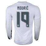 Real Madrid LS Home 2015-16 MODRIC #19 Soccer Jersey