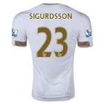 Swansea City 2015-16 Home Soccer Jersey SIGURDSSON #23