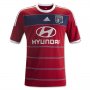 13-14 Olympique Lyonnais #15 Bisevac Away Red Jersey Shirt