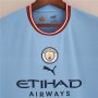 Manchester City 22/23 Home Blue Soccer Jersey Football Shirt