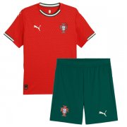 Kids Portugal 2025 Home Soccer Kit (Shirt+Shorts)