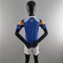 Kids Juventus 22/23 Fourth Blue&Orange Football Kit Soccer Kit (Jersey+Shorts)