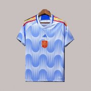 Spain World Cup 2022 Away Blue Soccer Jersey Football Shirt
