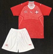 Kids Switzerland Home 2018 World Cup Soccer Kit (Shirt+ Shorts)