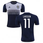 Sweden Away 2016 Larsson 11 Soccer Jersey Shirt