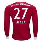 Bayern Munich Home 2017/18 Alaba #27 LS Soccer Jersey Shirt