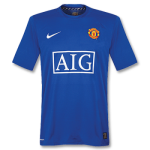 07-08 MANCHESTER UNITED RETRO THIRD AWAY BLUE SOCCER JERSEY SHIRT