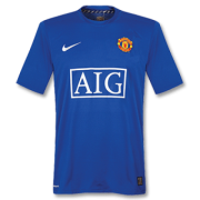 07-08 MANCHESTER UNITED RETRO THIRD AWAY BLUE SOCCER JERSEY SHIRT