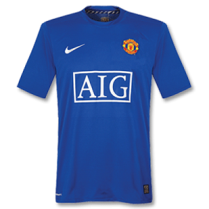 07-08 MANCHESTER UNITED RETRO THIRD AWAY BLUE SOCCER JERSEY SHIRT