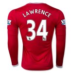 Manchester United LS Home 2015-16 LAWRENCE #34 Soccer Jersey