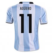 Argentina Home 2016 AGUERO #11 Soccer Jersey