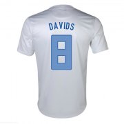 2013 Netherlands #8 Davids Away White Jersey Shirt