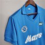 88/89 Napoli Retro Football Shirt Home Blue Soccer Shirt