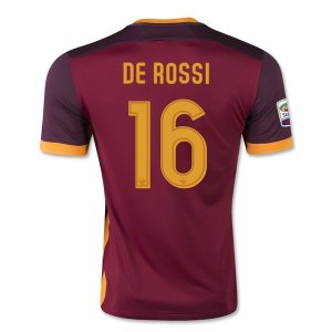 AS Roma 2015-16 Home DE ROSSI #16 Soccer Jersey