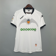09-10 Valencia White Retro Soccer Shirt Jersey