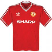 1986 MANCHESTER UNITED HOME RED RETRO SOCCER JERSEY SHIRT