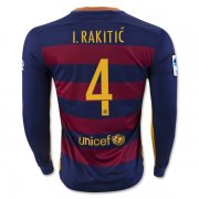 Barcelona LS Home 2015-16 I. RAKITIC #4 Soccer Jersey