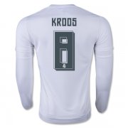 Real Madrid LS Home 2015-16 KROOS #8 Soccer Jersey